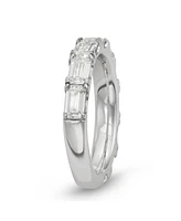 Charles & Colvard Moissanite Emerald Cut Wedding Band ( /4 ct. t.w. Diamond Equivalent) Sterling Silver