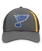 Men's Fanatics Charcoal St. Louis Blues Authentic Pro Home Ice Trucker Snapback Hat