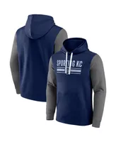 Men's Fanatics Navy Sporting Kansas City To Victory Pullover Hoodie