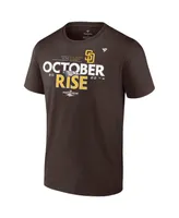 Men's Fanatics Brown San Diego Padres 2022 Postseason Locker Room T-shirt