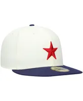 Men's New Era White Detroit Stars Cooperstown Collection Turn Back The Clock 59FIFTY Fitted Hat