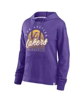 Women's Fanatics Purple Los Angeles Lakers Full Steam Slub Hoodie T-shirt