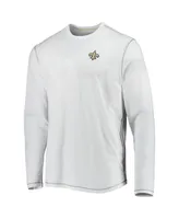 Men's Tommy Bahama White New Orleans Saints Laces Out Billboard Long Sleeve T-shirt