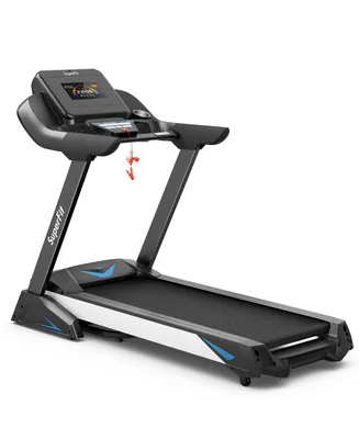 4.75HP Electric Folding Treadmill W/App Auto Incline Preset Programs Speakers