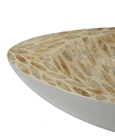 Rosemary Lane Mother of Pearl Tray, 21" x 8" x 4"