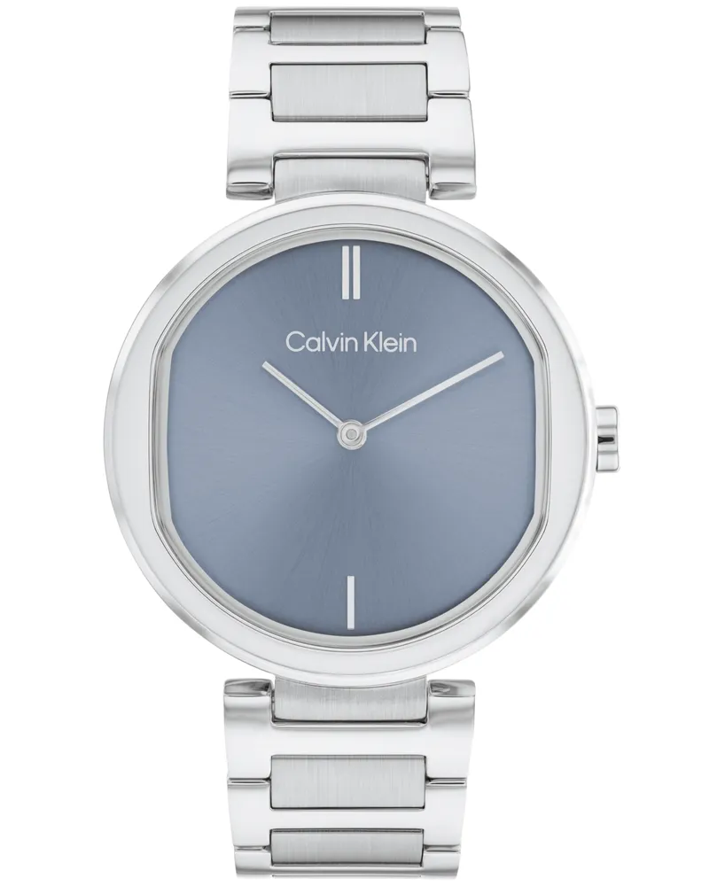 Calvin Klein Women's 2-Hand Silver-Tone Stainless Steel Bracelet Watch 36mm