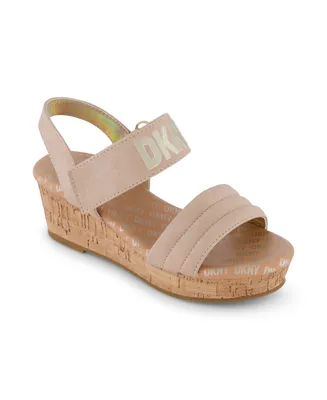 Dkny Little Girls Open Toe Wedge Sandals