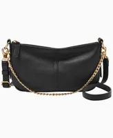 Fossil Jolie Convertible Leather Baguette Bag