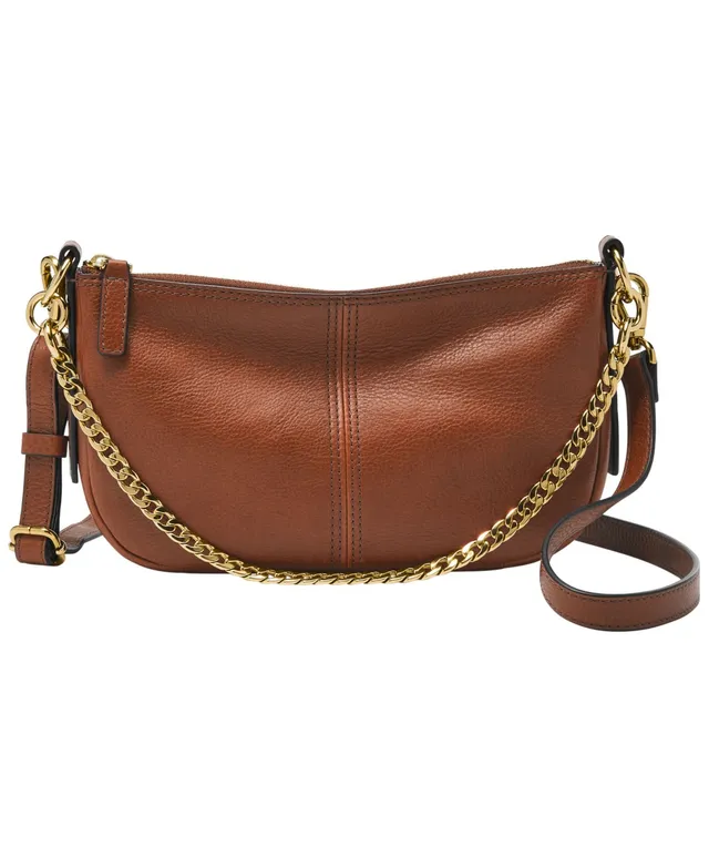 Fossil Kinley Leather Small Crossbody  Handbags  Accessories  Macys   Purses crossbody Crossbody bag Brown crossbody purse