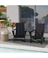 Modern Outdoor Folding Adirondack Chair (Set of 2)