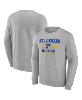 Men's Fanatics Heather Charcoal St. Louis Blues Fierce Competitor Pullover Sweatshirt