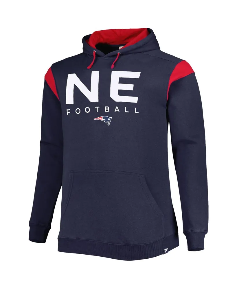 Men's Fanatics Navy New England Patriots Big and Tall Call the Shots Pullover Hoodie