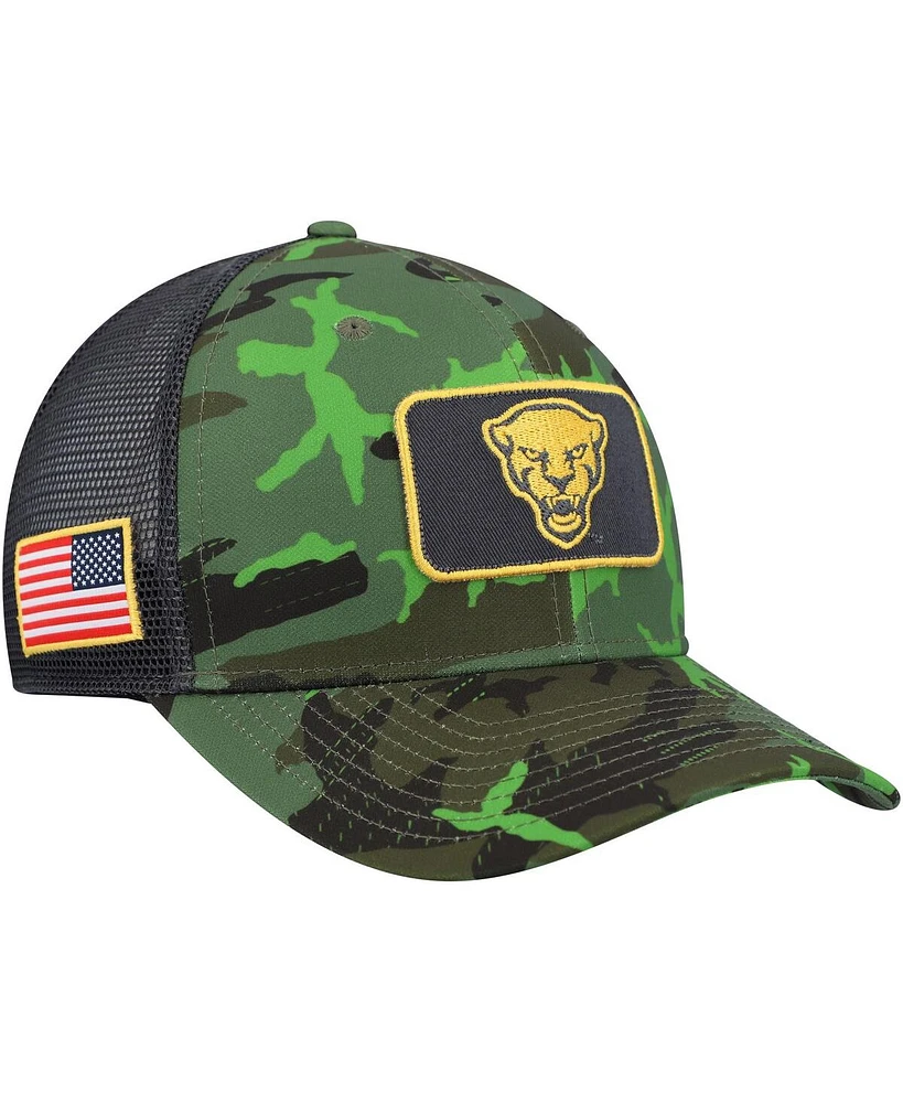 Men's Nike Camo, Black Pitt Panthers Classic99 Veterans Day Trucker Snapback Hat