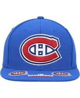 Men's Mitchell & Ness Blue Montreal Canadiens Vintage-Like Hat Trick Snapback Hat