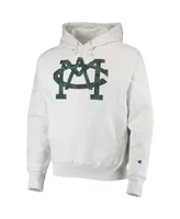 Men's Champion Heathered Gray Michigan State Spartans Team Vault Logo Reverse Weave Pullover Hoodie