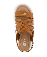 Dkny Little Girls Multi Strappy Flat Open Toe Sandals
