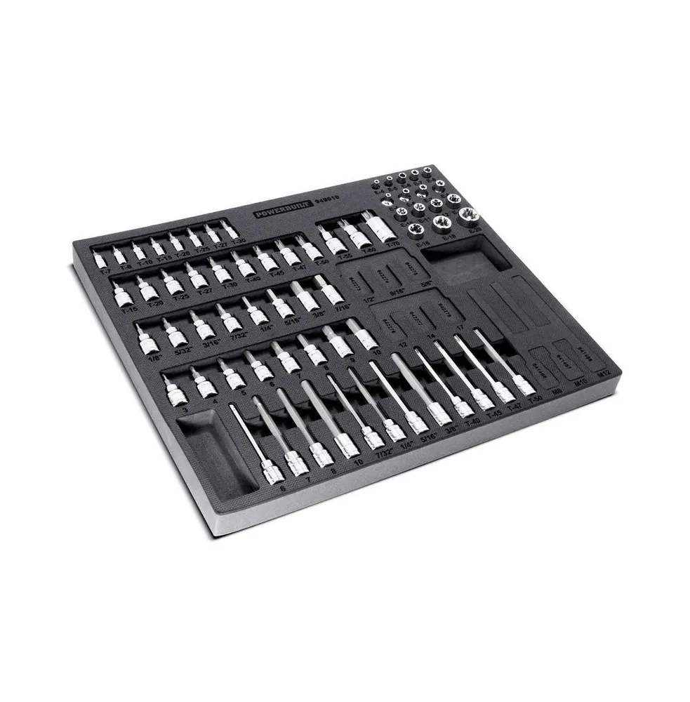 Powerbuilt 64 Piece Pro Tech Bit and E-Torx Socket Set