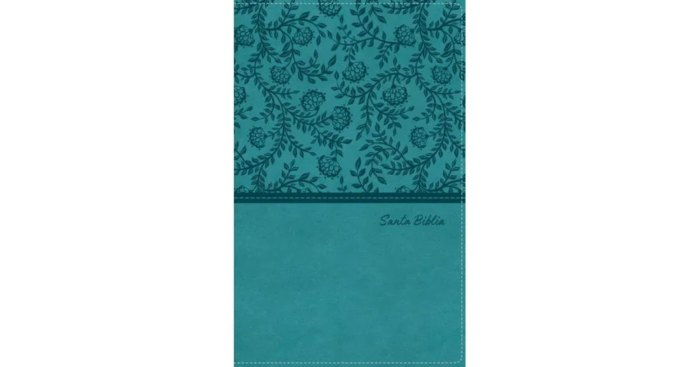 Biblia Reina-Valera 1960, Tierra Santa, Ultrafina letra grande, Leathersoft, Turquesa, con cierre by Vida