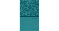 Biblia Reina-Valera 1960, Tierra Santa, Ultrafina letra grande, Leathersoft, Turquesa, con cierre by Vida