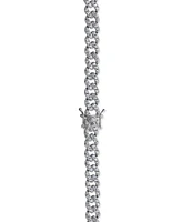 Oma The Label Frosty Link Collection 9mm Necklace in White Gold- Plated Brass, 16"