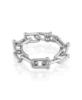 Oma The Label Kosi Bracelet in White Gold-Plated Brass