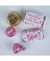 Just Candy 130 pcs It's a Girl Baby Shower Candy Party Favor Hershey's Chocolate Mix (1.65 lb)