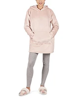 MeMoi Women's Sherpa-Lined Velour Hooded Lounger