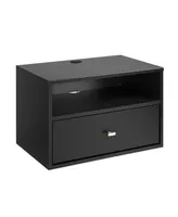 Prepac Floating Nightstand with Open Shelf