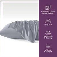 Circles Home Premium Sateen 300TC Envelope Cotton Blend Pillow Cases