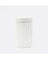 Waggo Dog Ripple Ceramic Treat Jar - White