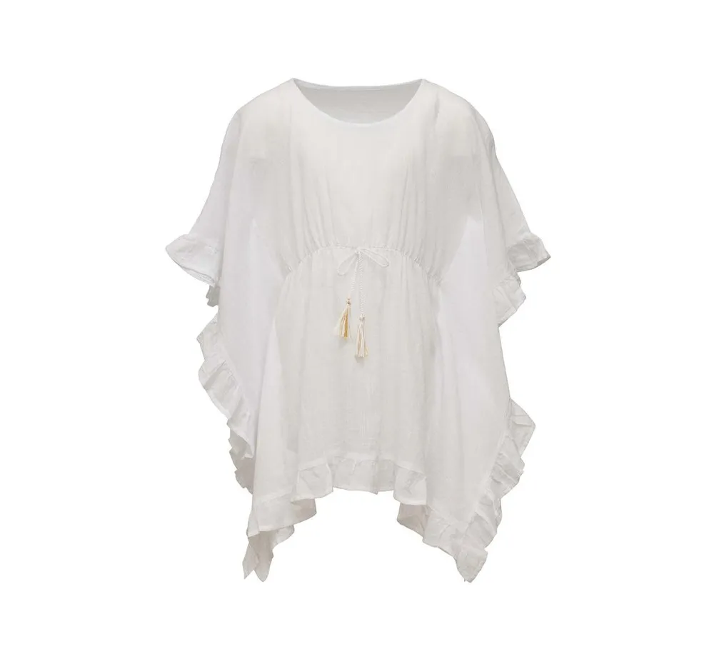 Toddler, Child Girls White Frilled Cover Up