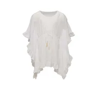 Toddler, Child Girls White Frilled Cover Up