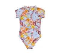 Child Girls Boho Tropical Ss Surf Suit