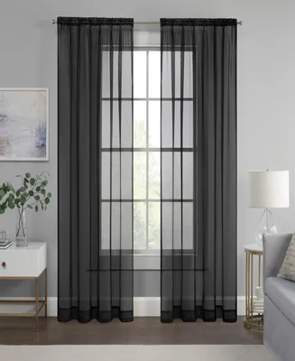 Eclipse Livia Sheer Voile Rod Pocket Curtain Panel, 59" x 84"