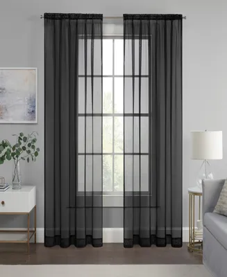 Eclipse Livia Sheer Voile Rod Pocket Curtain Panel