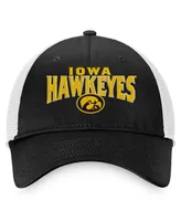 Men's Top of the World Black Iowa Hawkeyes Breakout Trucker Snapback Hat