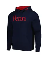 Men's Colosseum Navy Pennsylvania Quakers Team Arch and Logo Pullover Hoodie