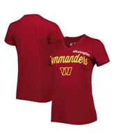 Women's G-iii 4Her by Carl Banks Burgundy Washington Commanders Post Season V-Neck T-shirt