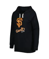 Women's Touch Black San Francisco Giants Pre-Game Raglan Pullover Hoodie