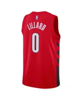 Men's Jordan Damian Lillard Red Portland Trail Blazers 2022/23 Statement Edition Swingman Jersey