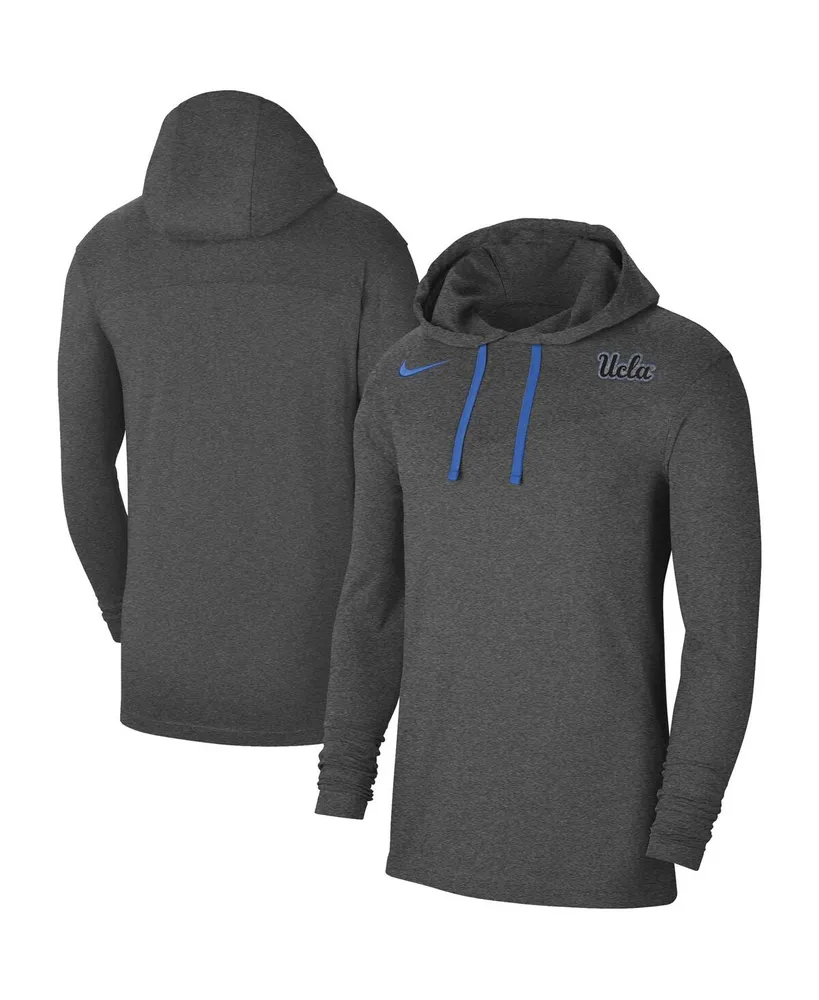 Men's Nike Heathered Charcoal Ucla Bruins Off-Field Performance Long Sleeve Hoodie T-shirt