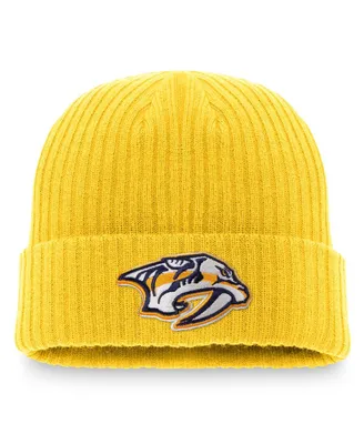 Men's Fanatics Gold Nashville Predators Core Primary Logo Cuffed Knit Hat