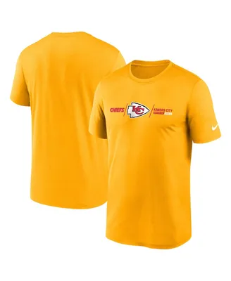 Men's Nike Gold Kansas City Chiefs Horizontal Lockup Legend Performance T-shirt