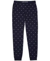 Lacoste Men's Stretch Croc Logo-Print Pajama Joggers