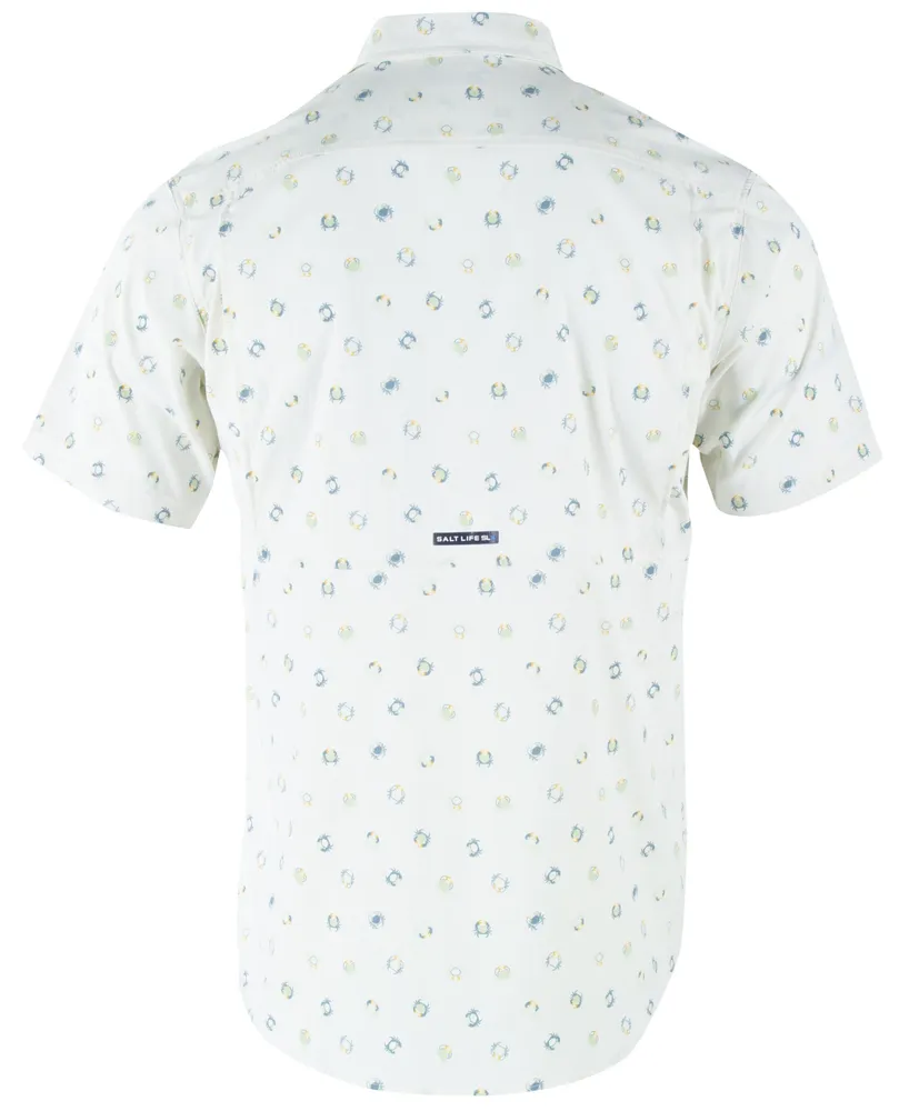 Salt Life Men's Get Crabby Short-Sleeve Button-Front Performance Shirt