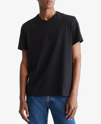 Calvin Klein Men's Smooth Cotton Solid V-Neck T-Shirt
