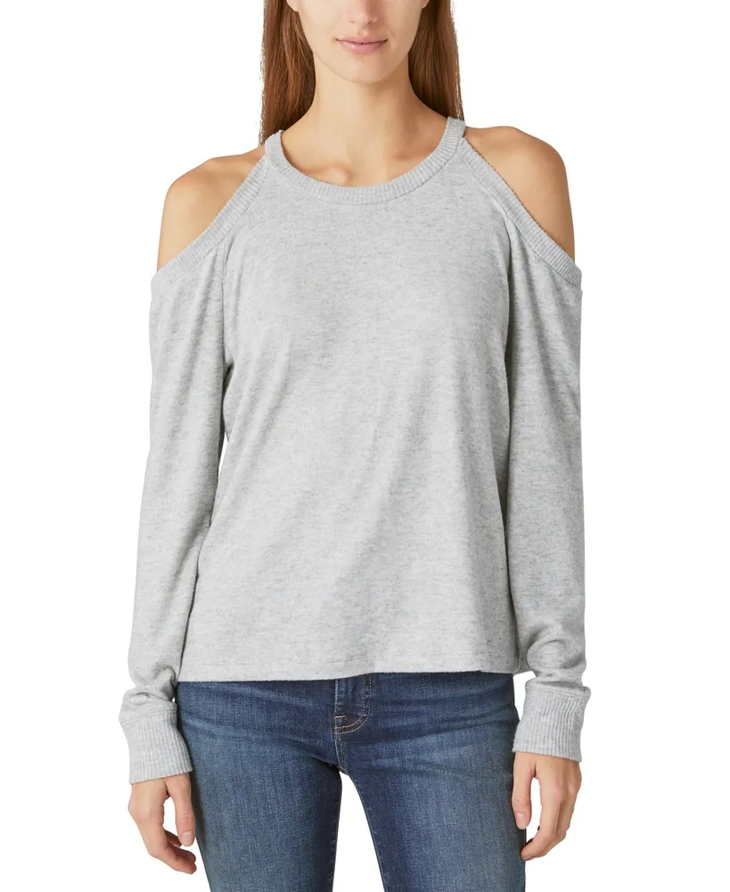 Lucky Brand White Cold Shoulder Tops For Women