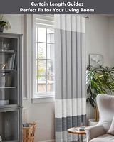 Madison Park Amherst Polyoni Pintuck Curtain Panel, 50"W x 84"L
