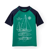 Hope & Henry Baby Boys Short Sleeve Rash Guard