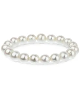 4-Pc. Set Freshwater Pearl (8 1/2 - 9 1/2mm) & Onyx Stretch Bracelets & Stud Earrings